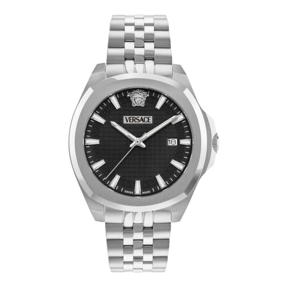 Versace Luxury Bracelet Watch Silver Mens